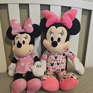 Disney Minnie Mouse Plush Duo - Pink and Black